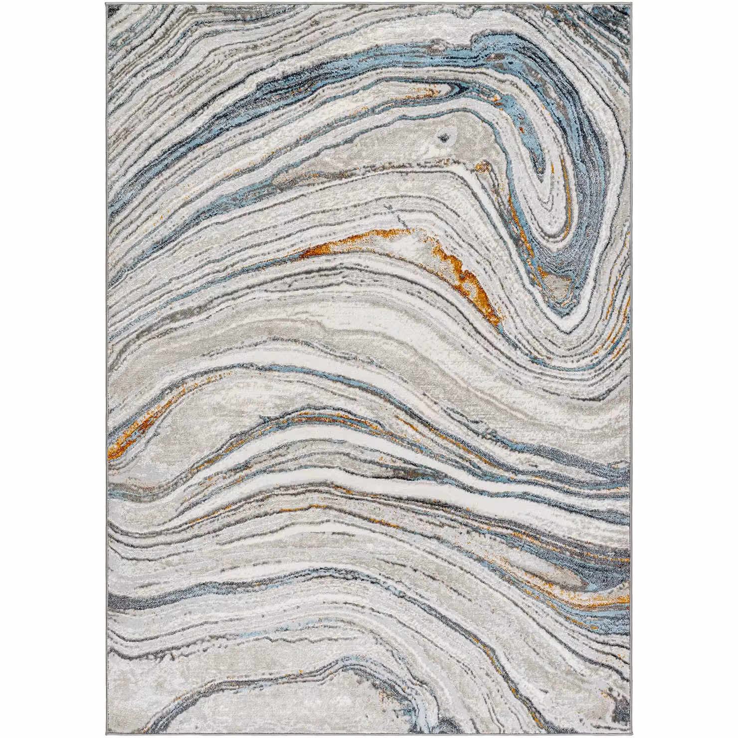 Livabliss San Francisco Modern Geometric Graphic Living and Dining Rug in Multicolour Blue, W: 160 cm, L: 215 cm – 2