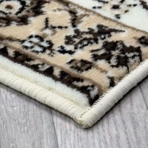 runrug Oriental Classic Hallway Runner Rug in White and Beige, W/D/H: 240 x 70 x 0.9 cm – 4