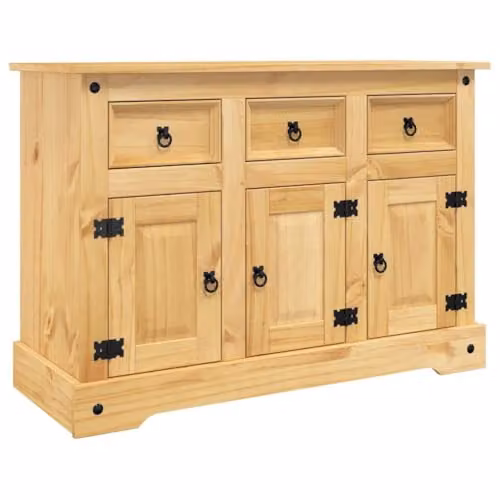 vidaXL Corona Brown Sideboard in Solid Mexican Pine, W/D/H: 112 x 44 x 78 cm – 1
