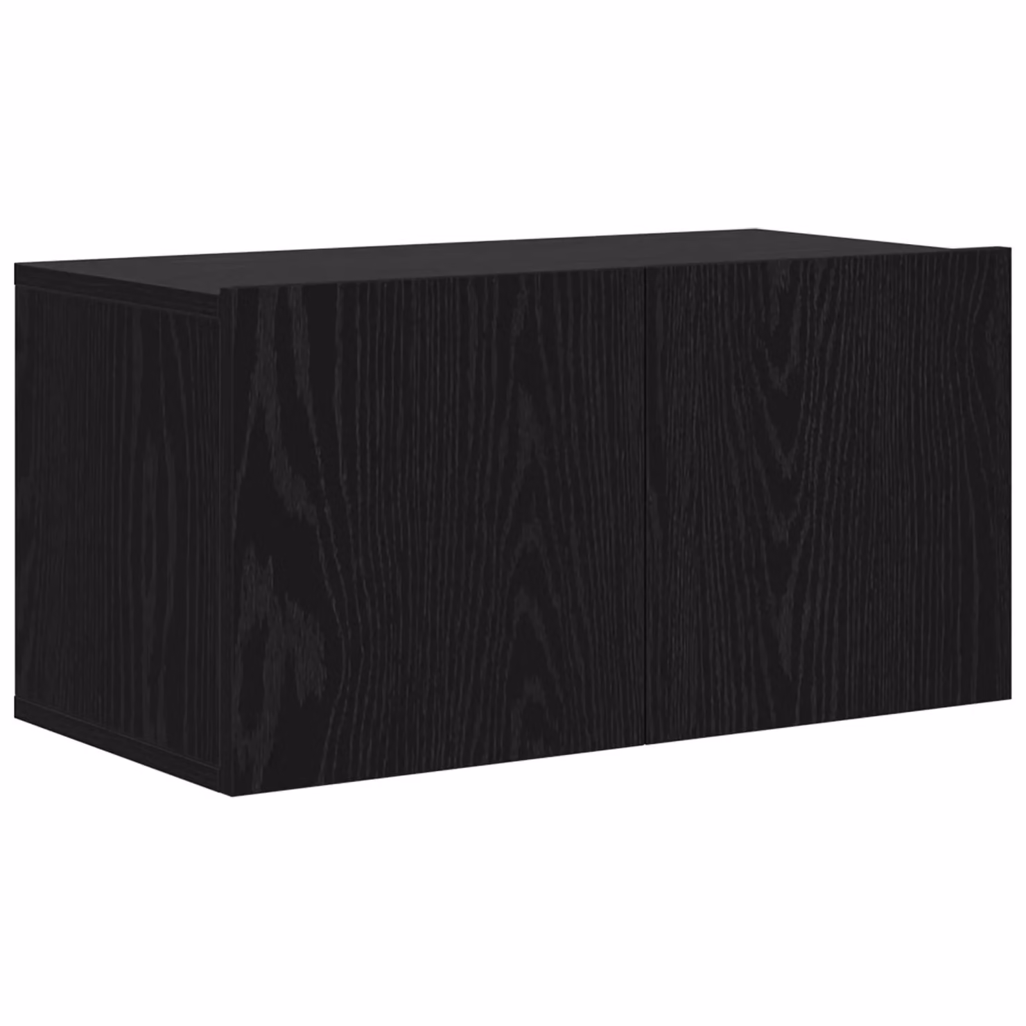 Berkfield Home Modern Black Oak TV Cabinet with Sliding Doors – 2