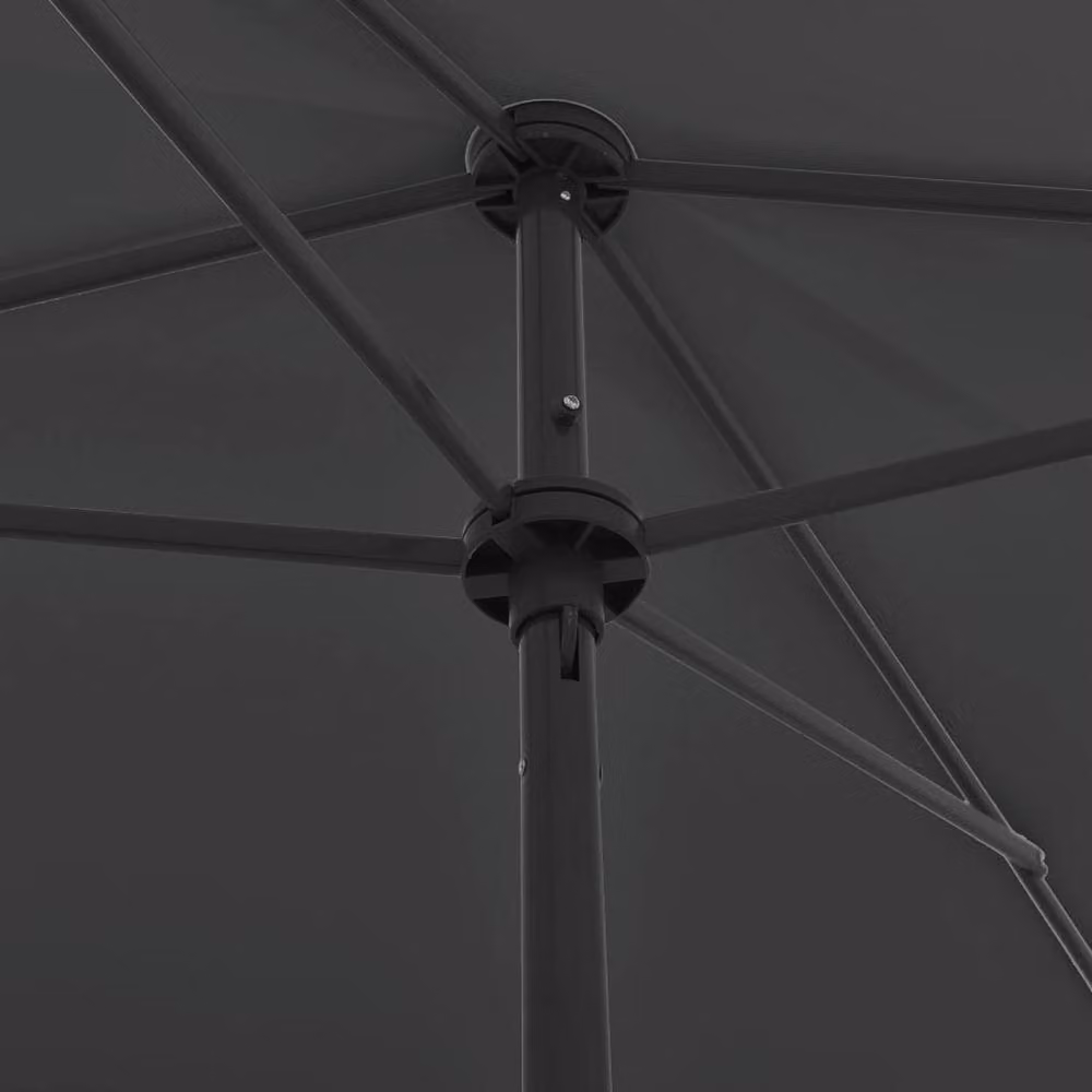 Berkfield Home Sturdy Beach Umbrella in Anthracite Grey, W: 125 cm, H: 180 cm – 2