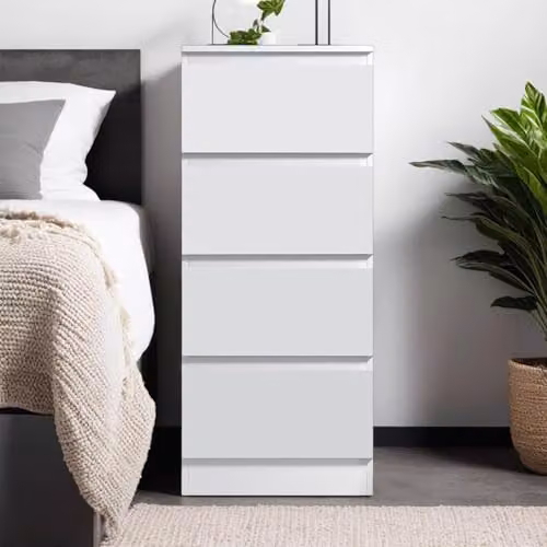 FWStyle Carlton 4 Drawer Chest of Drawers in Matt White – 3