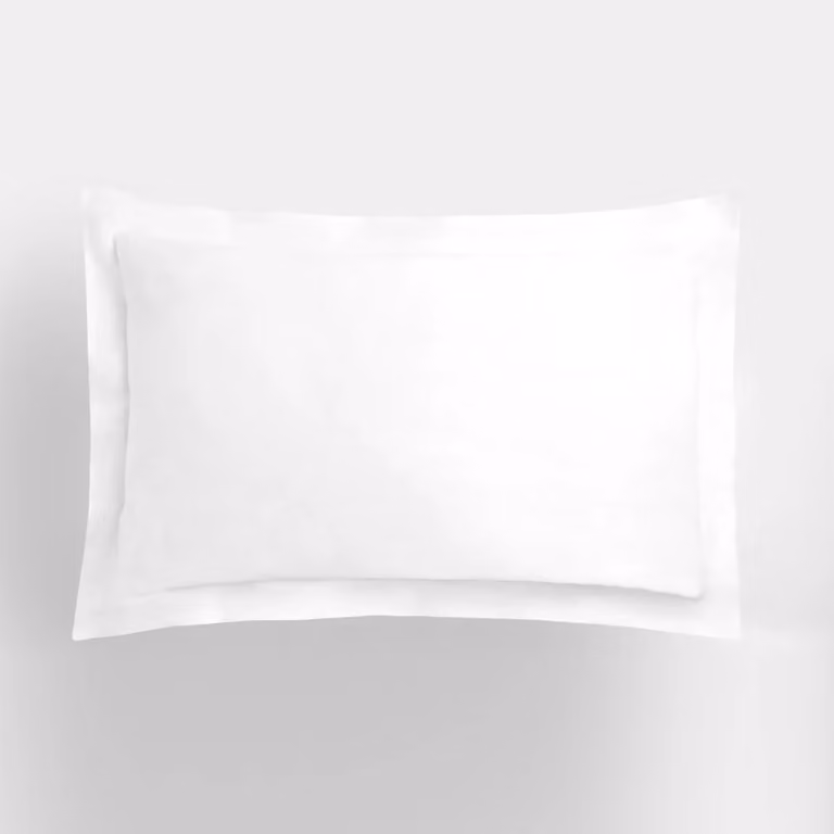 OHS 10 Pack Soft Cotton Oxford Edge Pillowcases in White