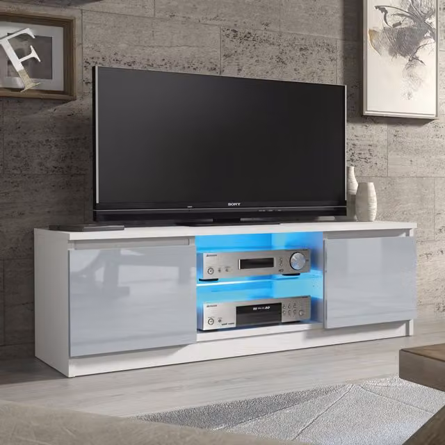 Creative Furniture Aura Grey Glossy TV Unit W/D/H: 120 x 40 x 38 cm – 1