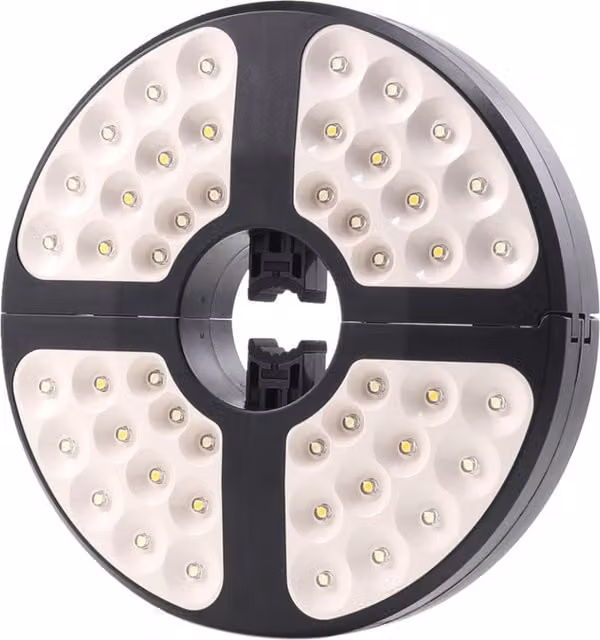 Livingandhome Rechargeable LED Parasol Light with Clamp, Black