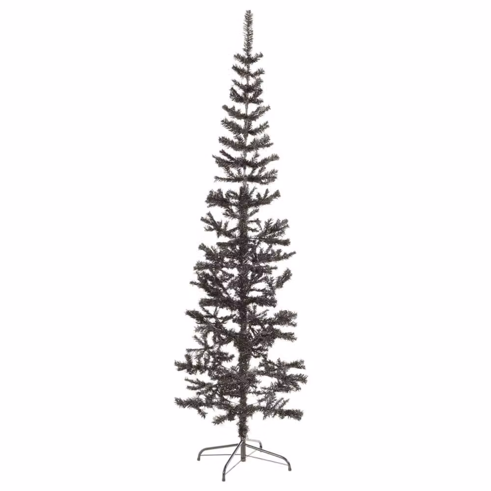 Berkfield Home Slim Christmas Tree in Black, Height: 240 cm – 3