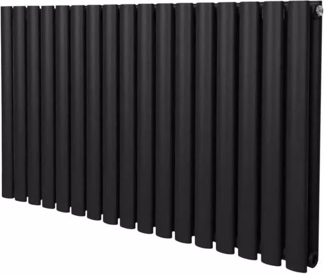 Monstershop Oval Column Radiator in Black, W: 60.0 cm, H: 102.0 cm – 1