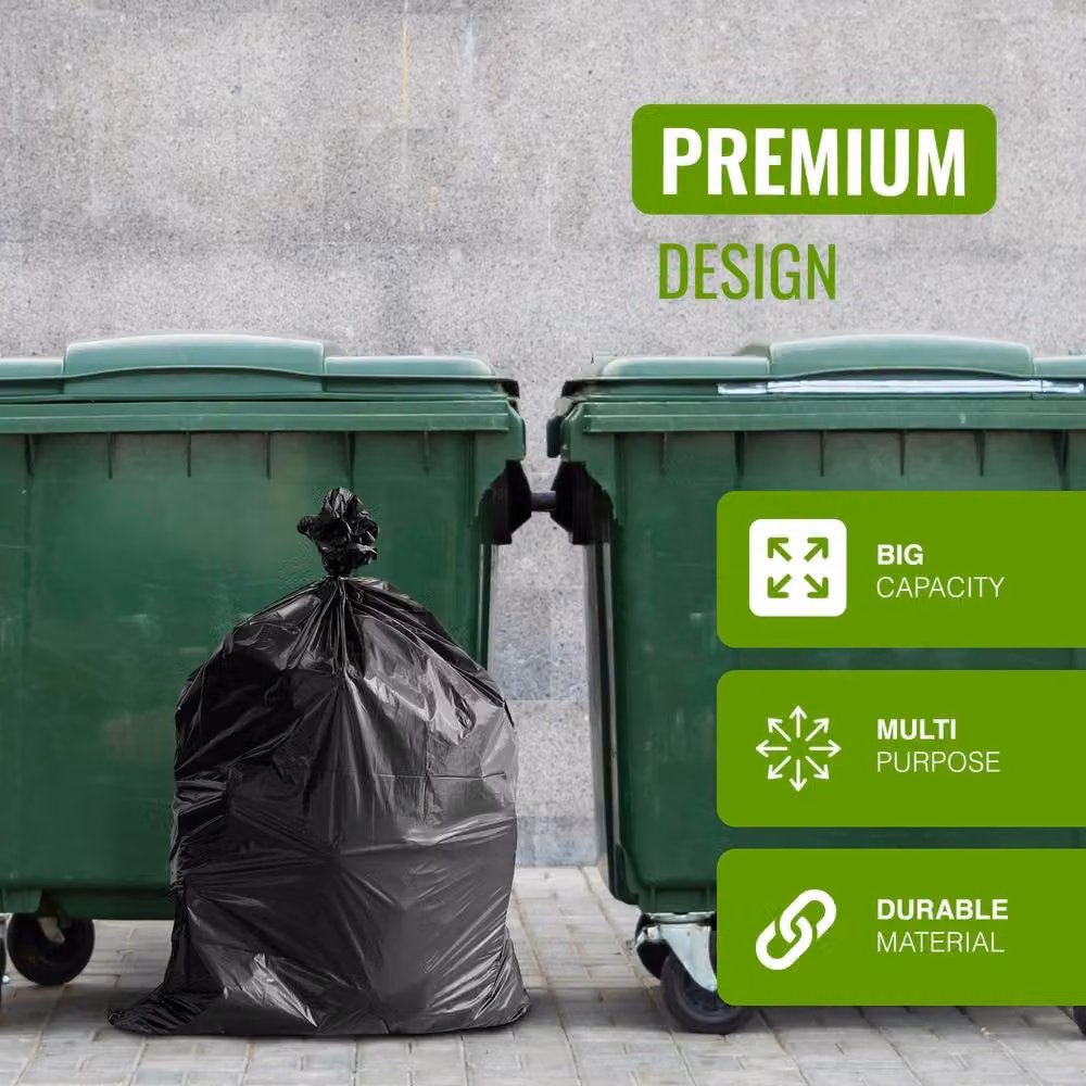 ECOBAG Heavy Duty and Leak Resistant 240L Wheelie Bin Liners, 10 Pack, Black – 3