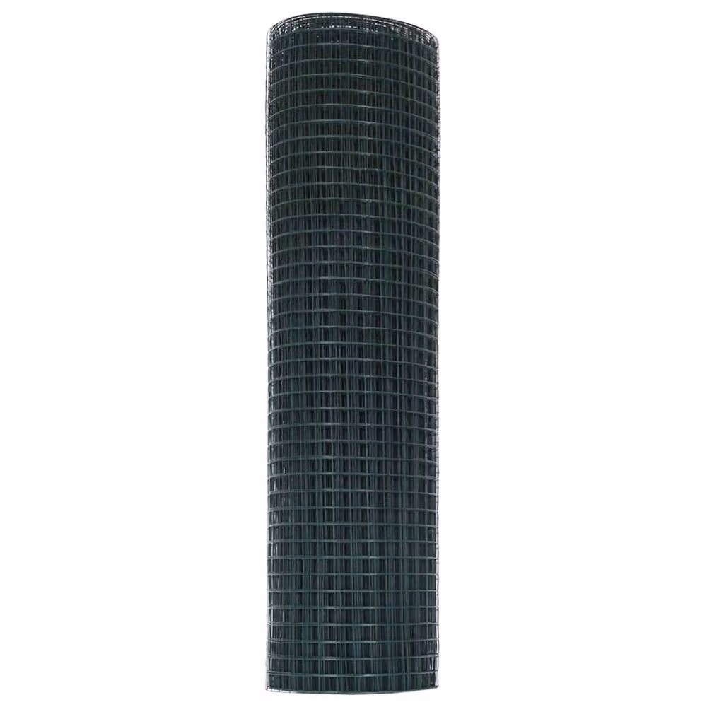 Berkfield Home Green PVC Coated Steel Welded Wire Fence, W: 10 m, H: 0.6 m – 4