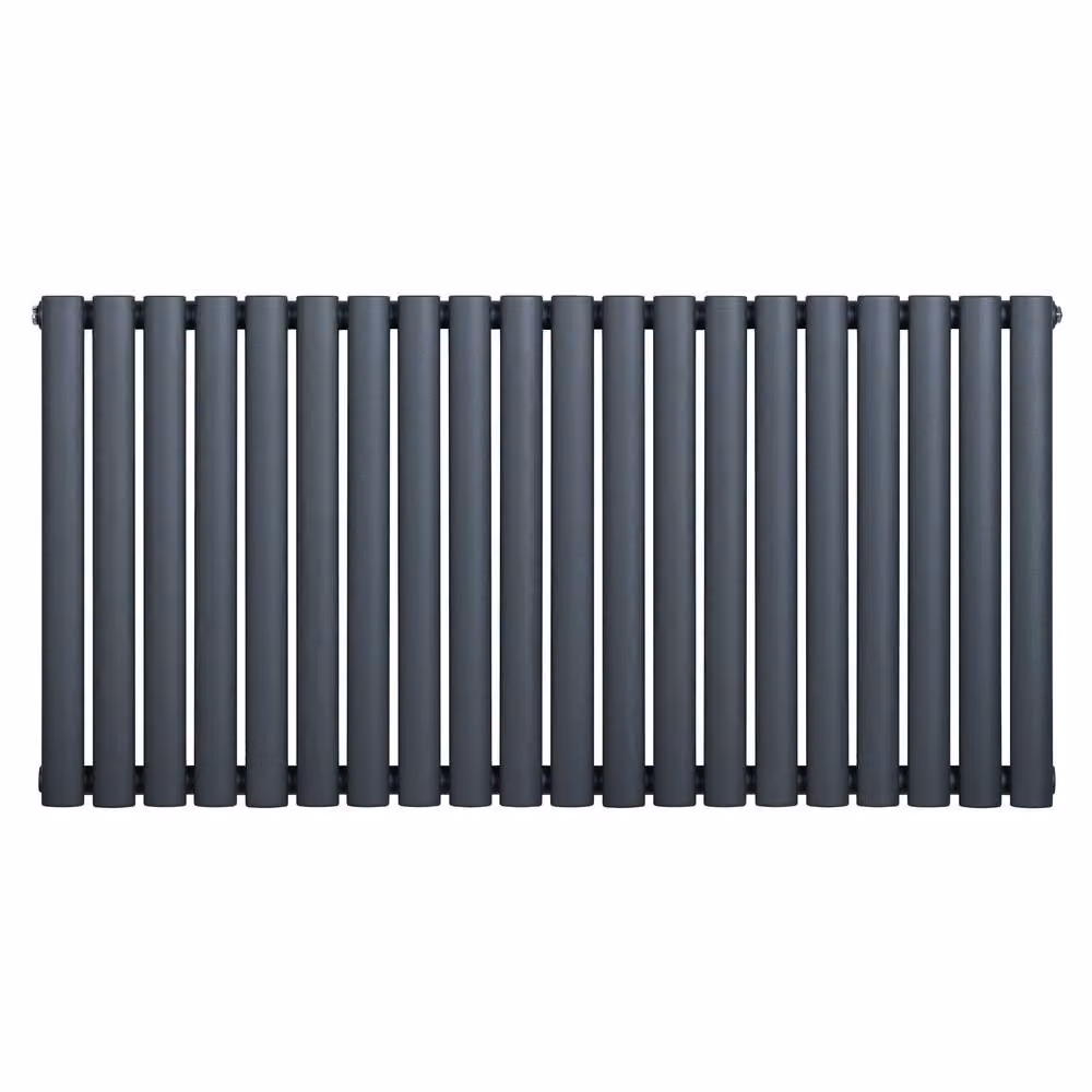 Monstershop Oval Single Column Steel Radiator in Anthracite Grey, W/H: 60.0 x 120.0 cm – 2