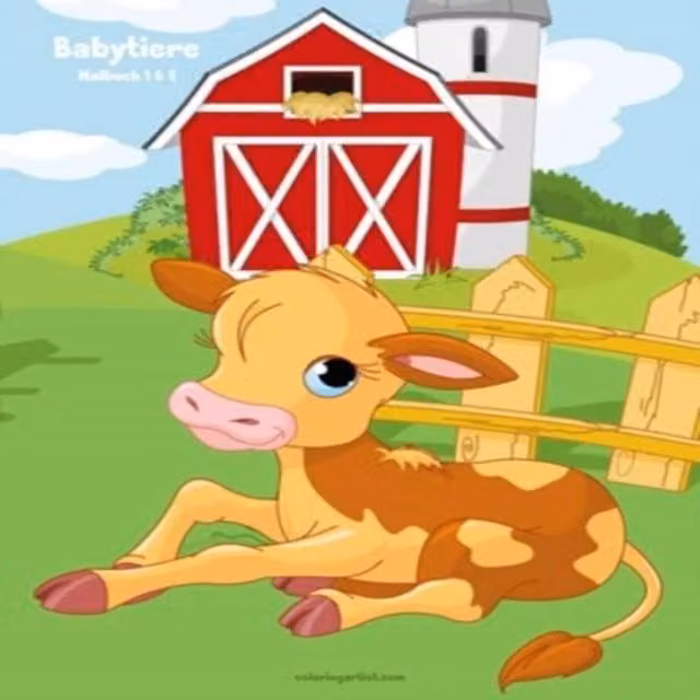 Nick Snels Babytiere Colouring Book 1 2 Paperback Multicolour
