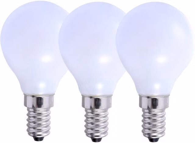Harper Living 5W E14 LED Opal Golf Ball Bulb, Cool White, Dimmable, Pack of 3