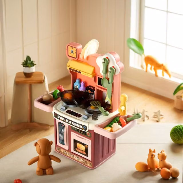 Kidkid Pretend Play Kitchen Toy Set in Red