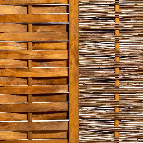 Primrose Premium Handwoven Framed Bunched Willow Hurdle Fence Panel, Brown, H x W: 182 x 90 cm – 3