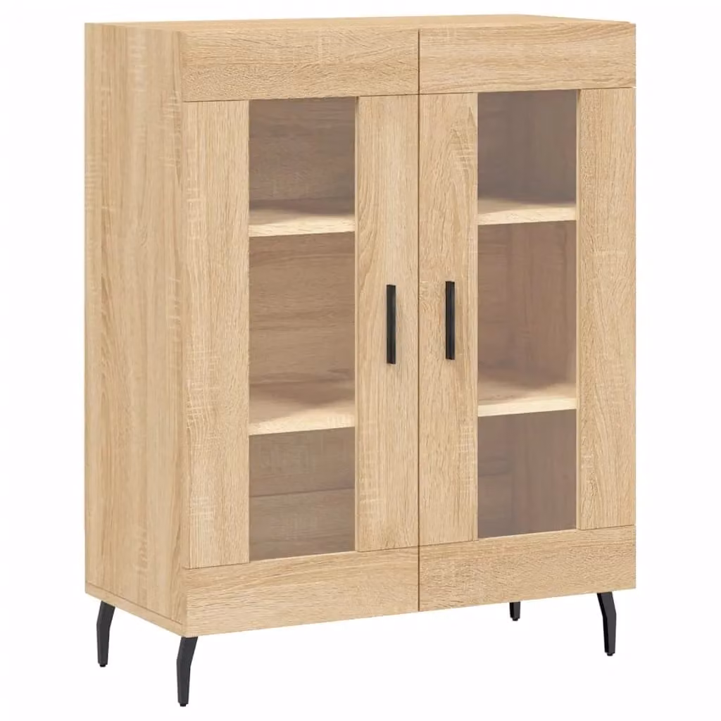 Berkfield Home Sonoma Oak Sideboard in Brown, W: 69.5 cm, D: 34 cm, H: 90 cm – 2