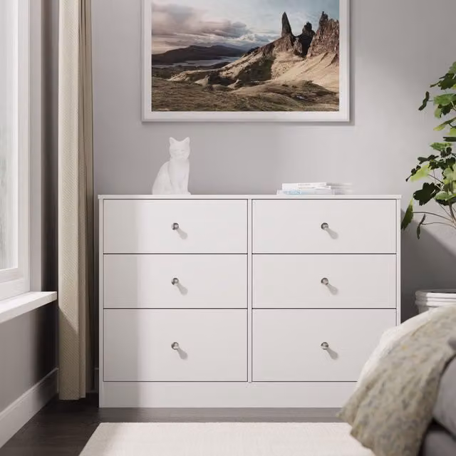2 U Stowe 6 Drawer Wide Chest in White – 1