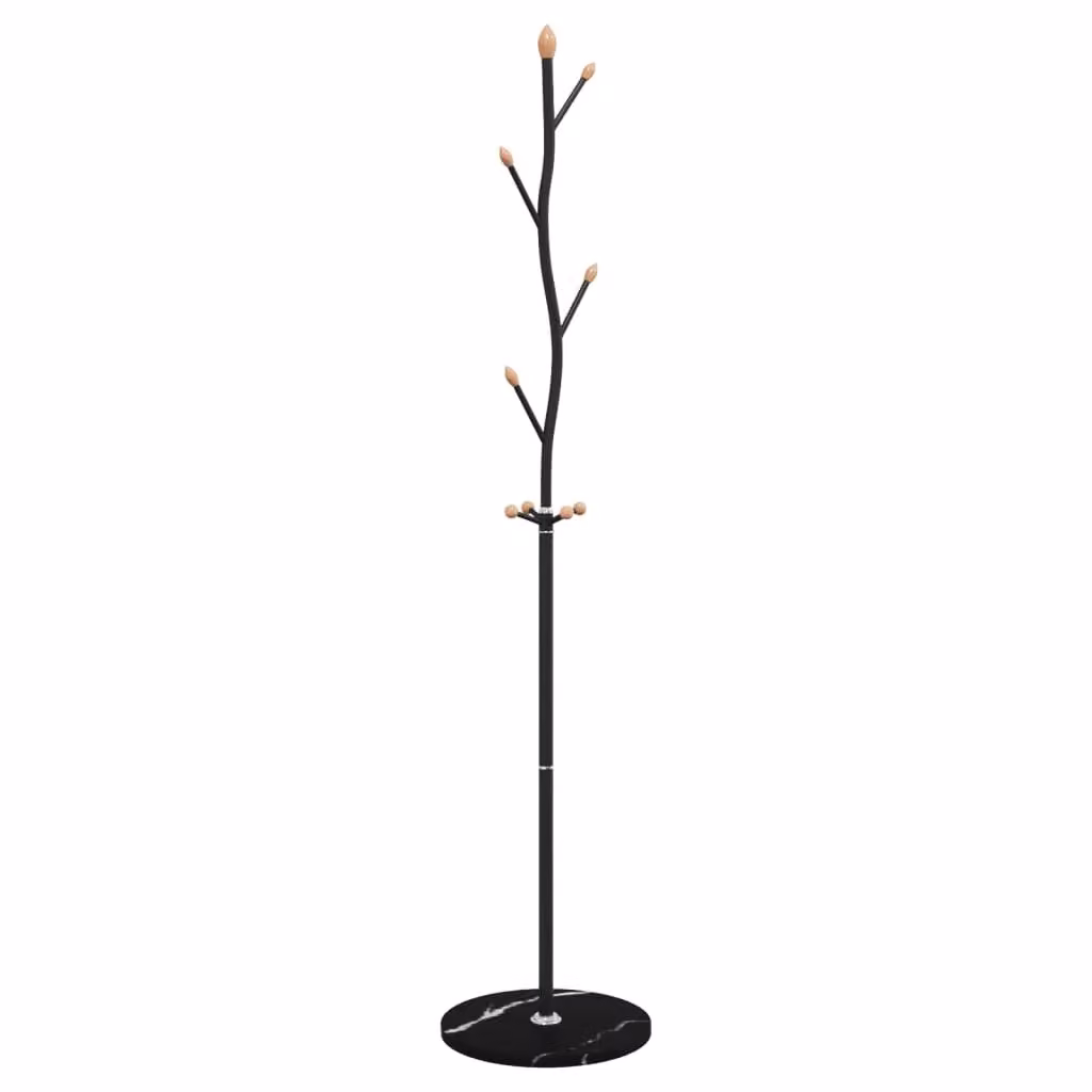 Berkfield Home Post Tree Coat Stand in Matt Black – 2
