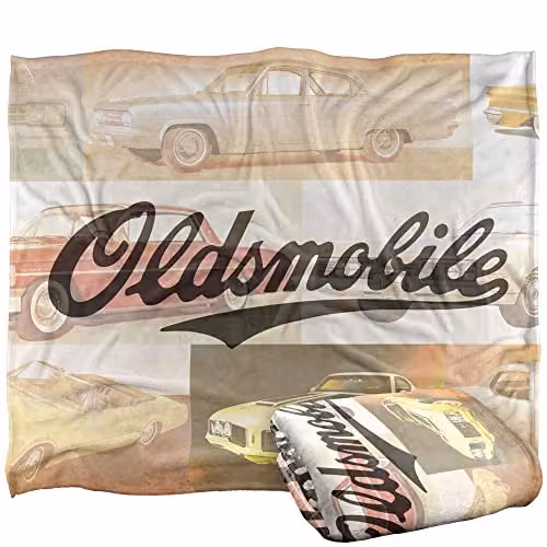 Trevco White Retro Fleece Throw Blanket W/D/H: 152 x 127 cm – 1
