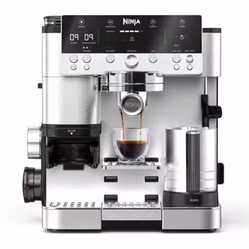 Ninja Luxe Premier 3-in-1 Coffee Machine with Cold Brew Function and Integrated Scale, Silver, Stainless Steel, W/D/H: 34.4 x 33.6 x 37.2 cm