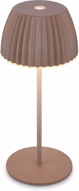 Briloner Riffle Mini Rechargeable LED Table Lamp in Umbra Sand, W/D/H: 8.5 x 8.5 x 20 cm – 1