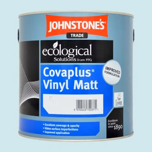 Johnstone's Covaplus Matt Silk Spa Water Based Dispersion Paint in Blue and Multicolour, 2.5 l – 2