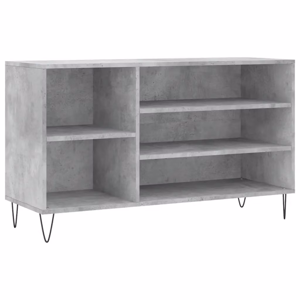 Berkfield Home Modern Grey Shoe Cabinet with Internal Shelves, W/D/H: 102 x 36 x 60 cm – 2