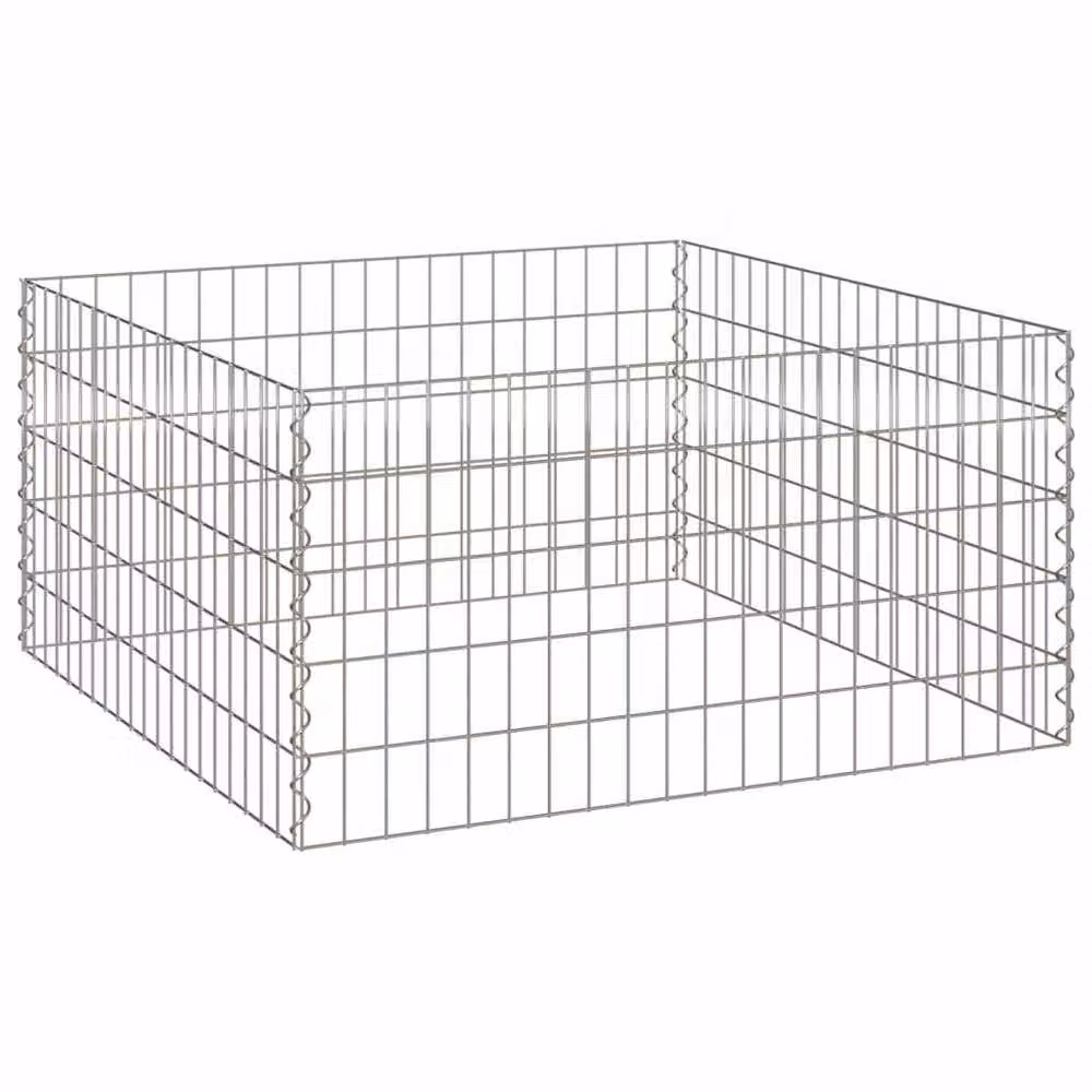 vidaXL Adjustable Square Garden Composter in Silver Galvanised Steel, W/D/H: 100 x 100 x 50 cm – 3