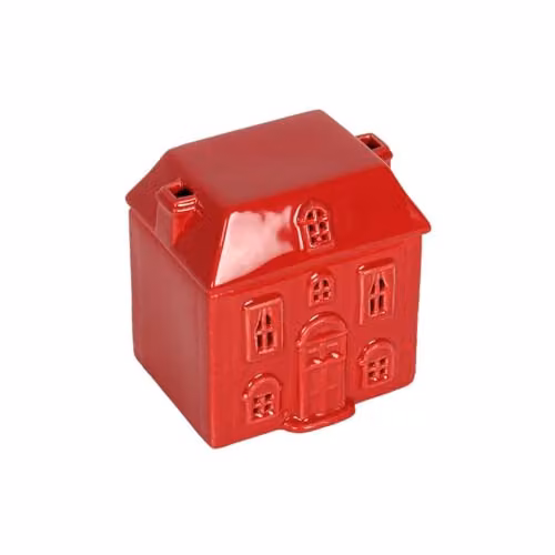 Something Different Red Ceramic House Tealight Oil Burner W/D/H: 11.5 x 10.5 x 11.5 cm – 2