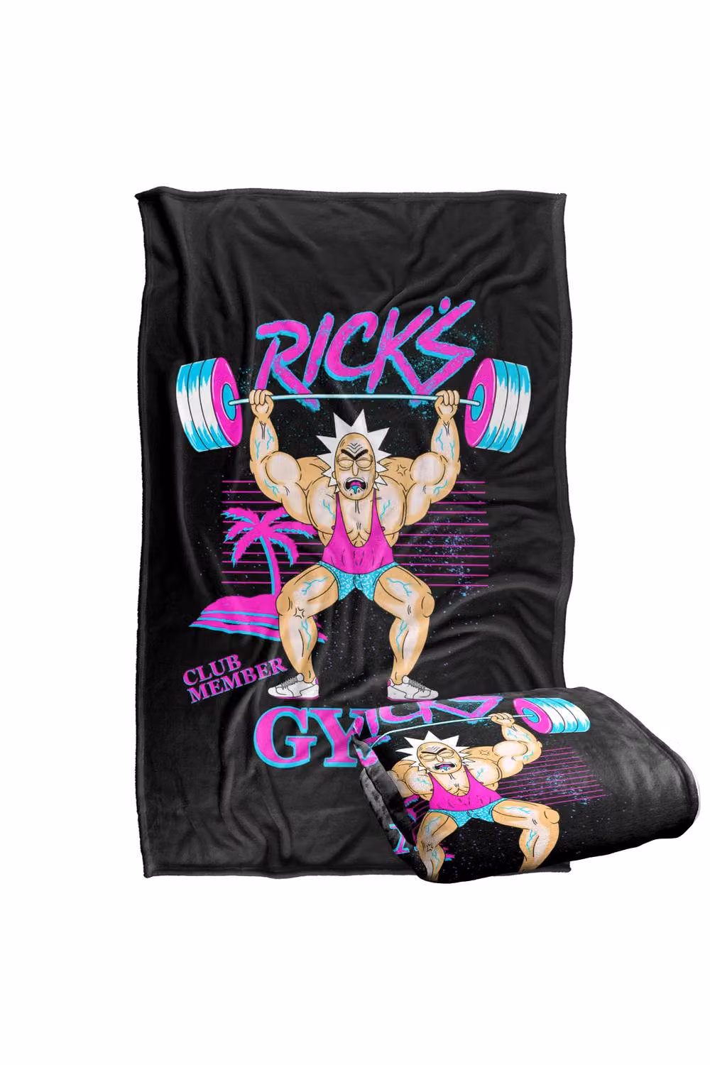 LOGOVISION Rick and Morty's Gym Silky Touch Super Soft Fleece Throw Blanket, Multicolour, W: 91.44 cm, L: 91.44 cm – 7