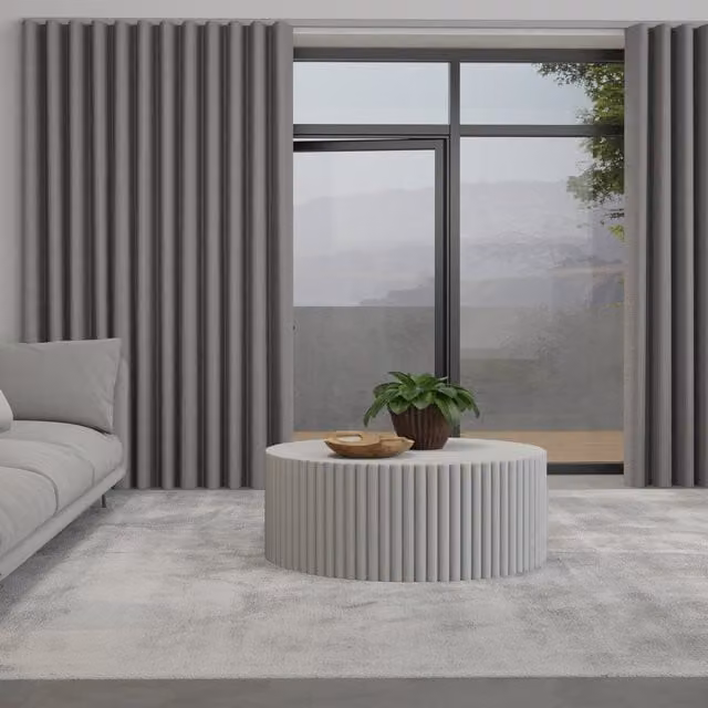 Terrys Iowa Silk Essence Made to Measure Wave Blackout Fabric Panel Curtain in Silver Grey