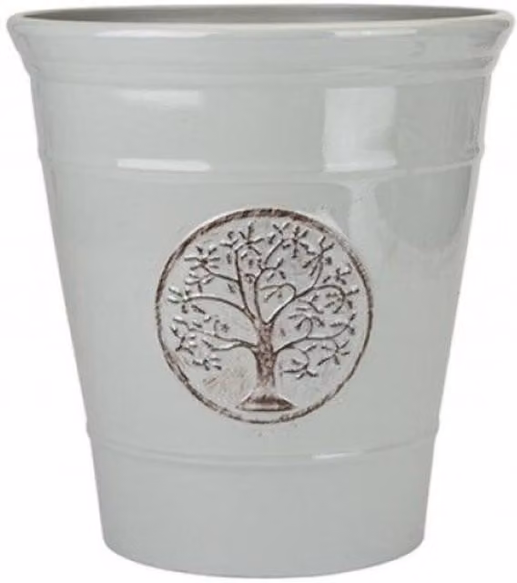 KDMD Grey Deluxe Plastic Planter Tub, Diameter: 30 cm