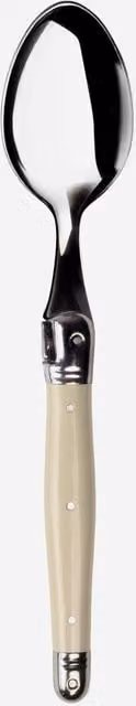 Laguiole Polished Stainless Steel Single Teaspoon in Beige