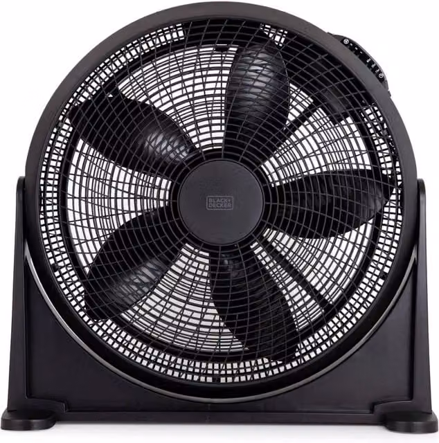 Black + Decker 20 Inch High Velocity Wall Air Circulator with Remote Control and Timer, Black