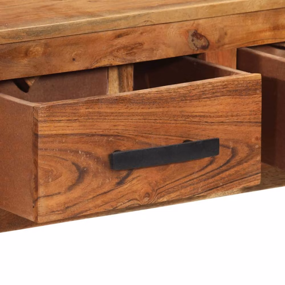 Berkfield Home Sideboard with 3 Drawers in Brown Solid Acacia Wood W/D/H: 110 x 30 x 80 cm – 3