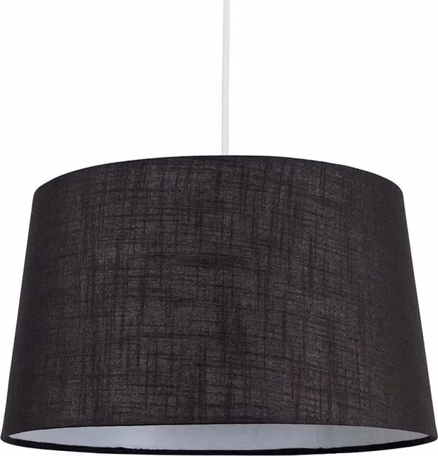 ValueLights Modern Black Faux Linen Cone Ceiling Pendant Light Shade