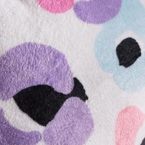 OHS Leopard Print Kids Cuddle Reading Pillow in Pink, Soft Teddy Fleece Support Cushion W/D/H: 45 x 45 x 30 cm – 3