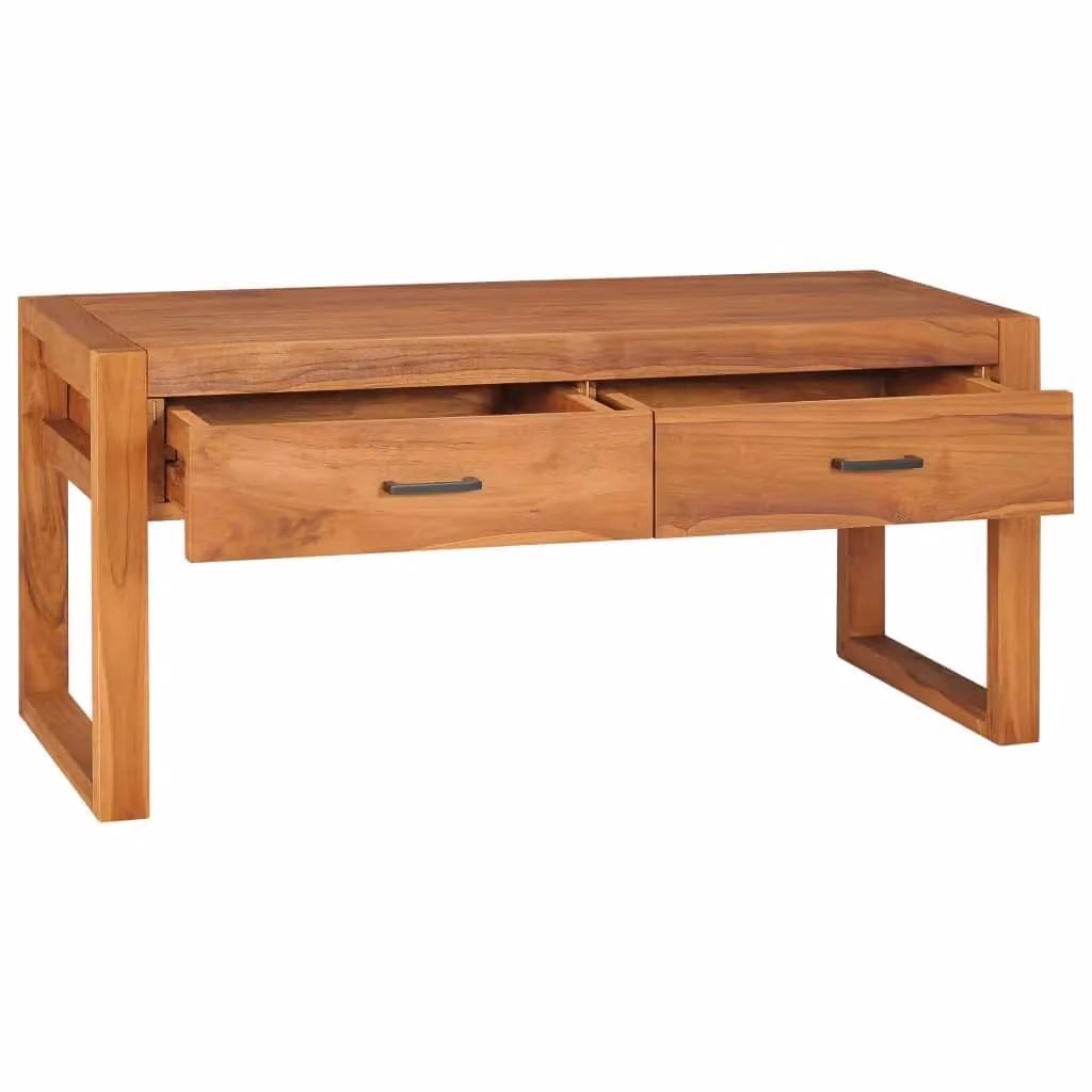 Berkfield Home Rustic Teak Wood TV Cabinet in Brown, W/D/H: 100 x 40 x 45 cm – 2
