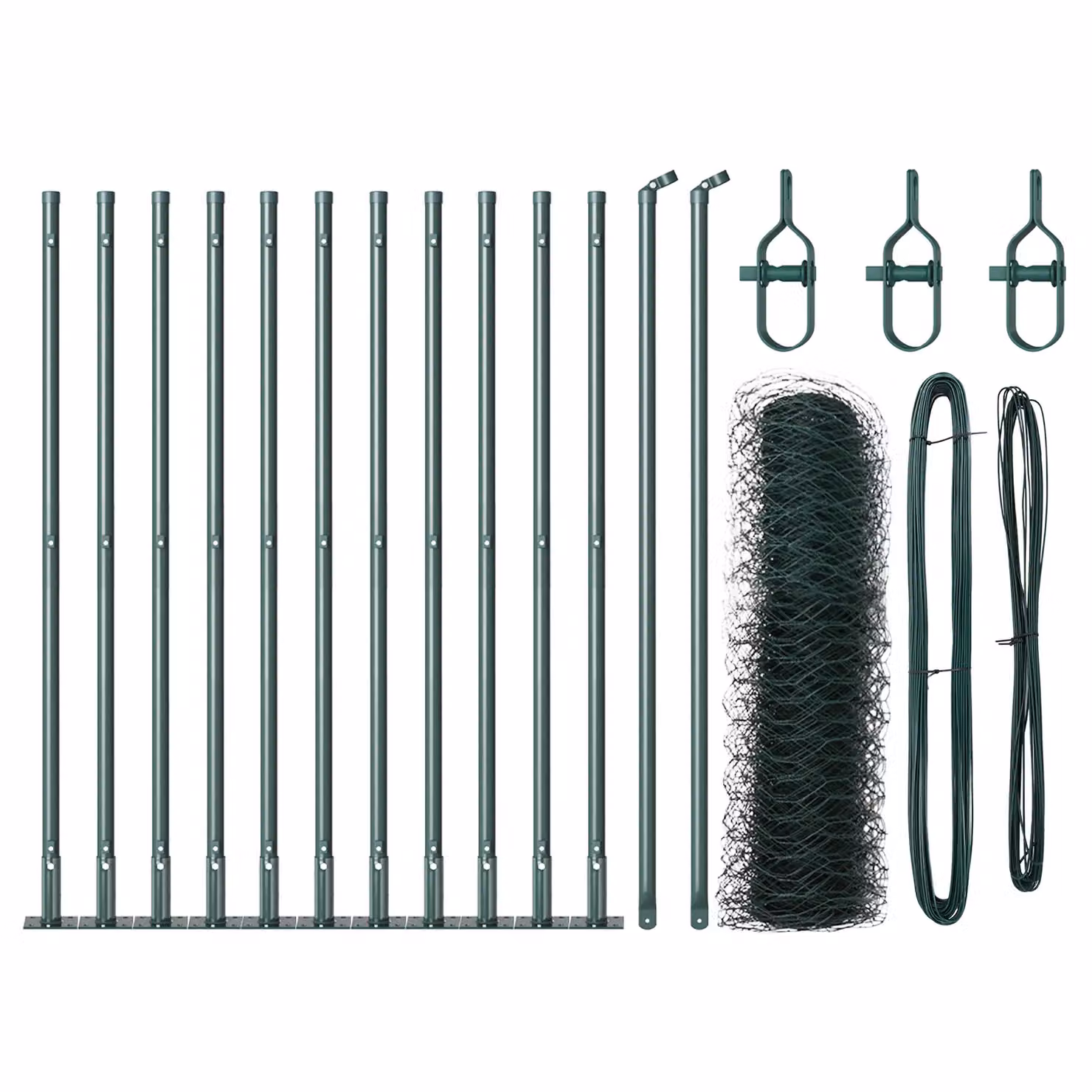 Berkfield Home Green Steel Hexagon Fence, H 0.4 m x W 25 m – 2