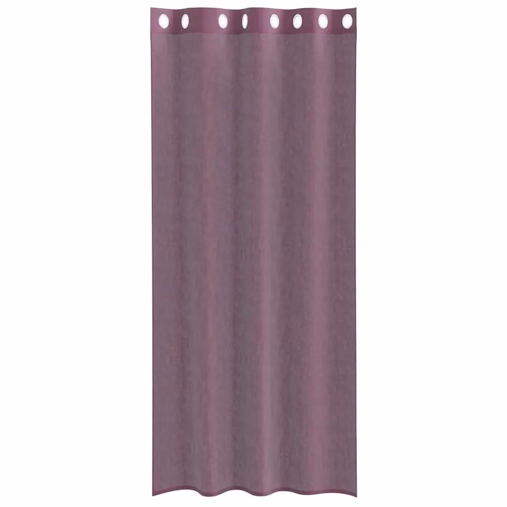 Berkfield Home Purple Transparent Voile Fabric Panel Curtains with Eyelets, 2 Pack, W: 140 cm, H: 225 cm – 4