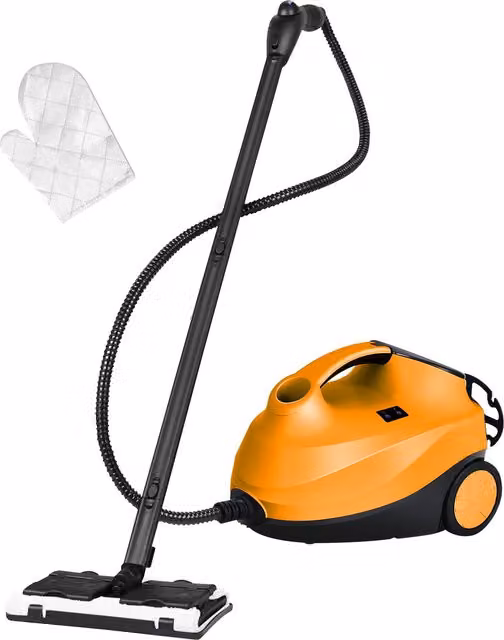 Costway Multipurpose Steam Mop Broom in Yellow and Orange