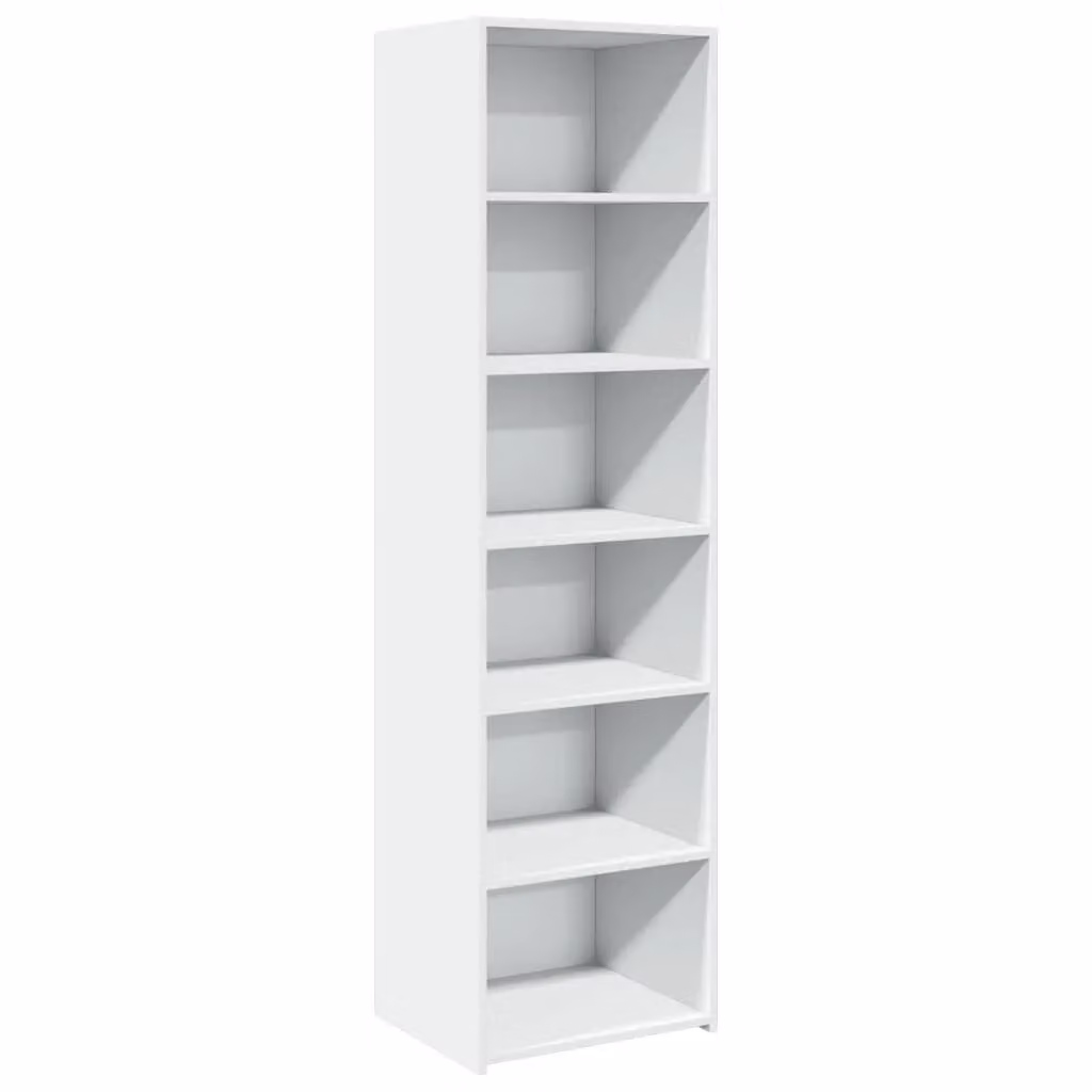 Berkfield Home Modern White Highboard in Matt MDF, W/D/H: 50 x 41 x 185 cm