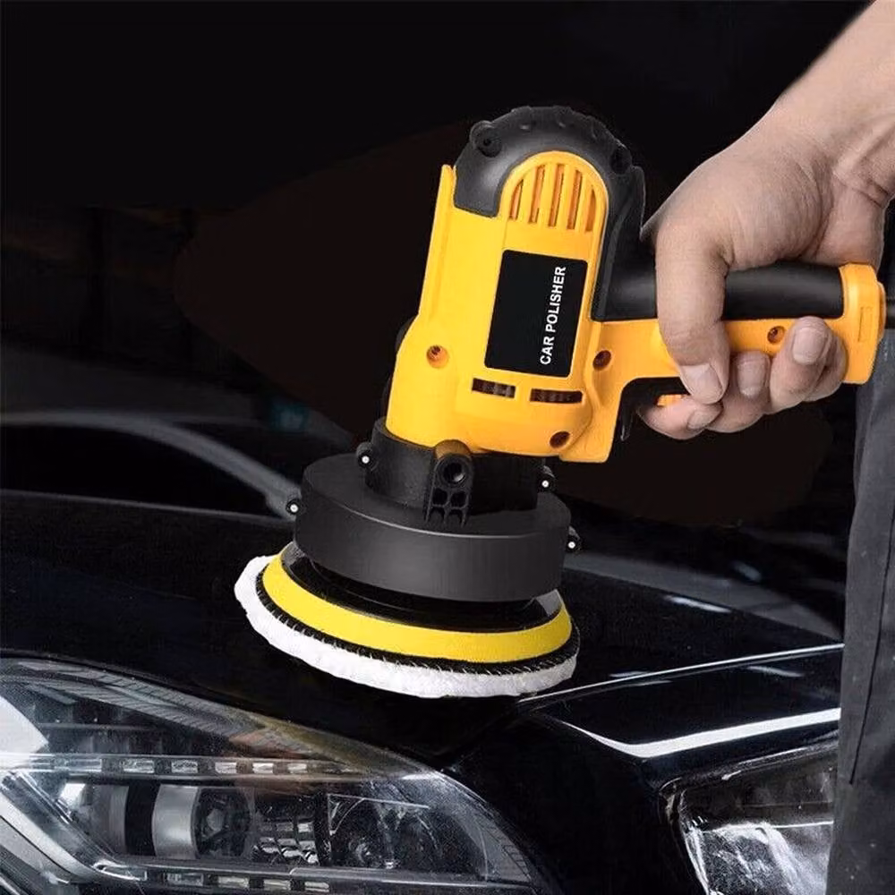 FLAVORA 5 inch Rotary Car Polisher Buffer Small Electric Polishing Machine in Yellow and Multicolour – 3