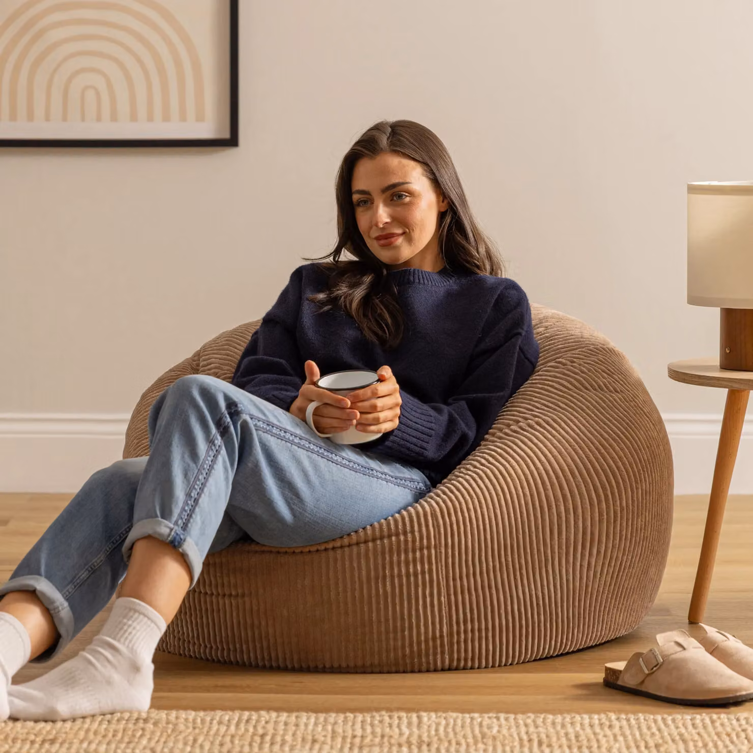 icon Kingston Classic Corduroy Bean Bag Set of 2 in Brown – 2