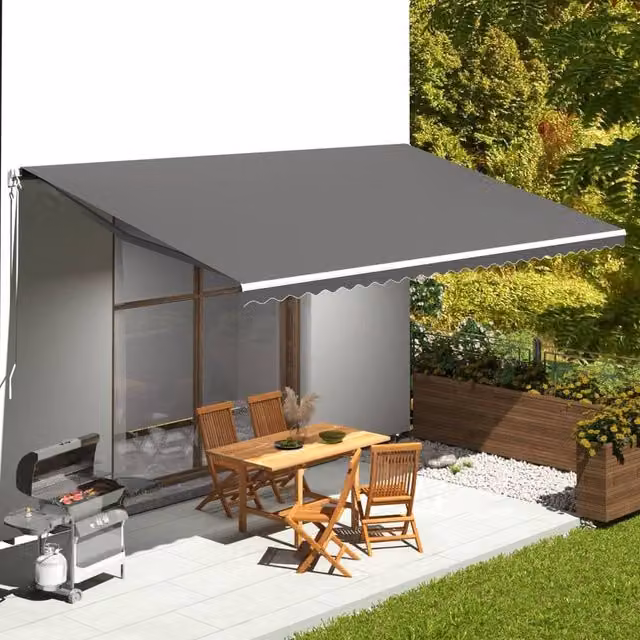Berkfield Home Replacement Polyester Awning Fabric in Anthracite, W: 6 m, D: 3.5 m