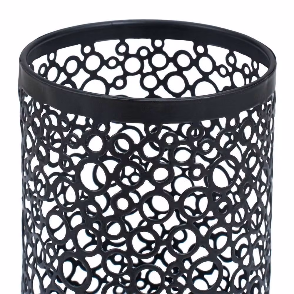 Havendro Set of 3 Black Metal Cylindrical Outdoor Candle Lanterns – 4