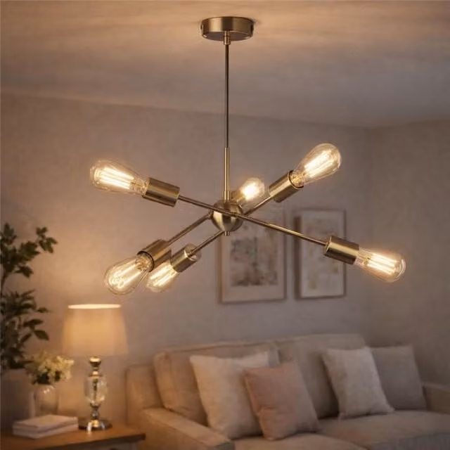 Pagazzi Benji Antique Brass Ceiling Pendant in Gold