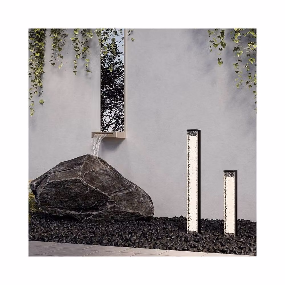 Netlighting Floeva LED Outdoor Bollard in Black with 3000K Warm White Light and IP65 Rating – 2