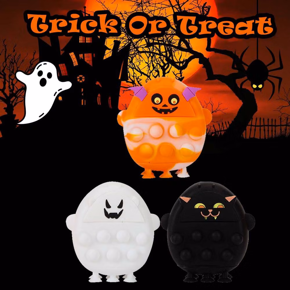 VFM e-Store Halloween Pop It Bubble Sensory Fidget Toys, 4 Pack, Multicolour – 3