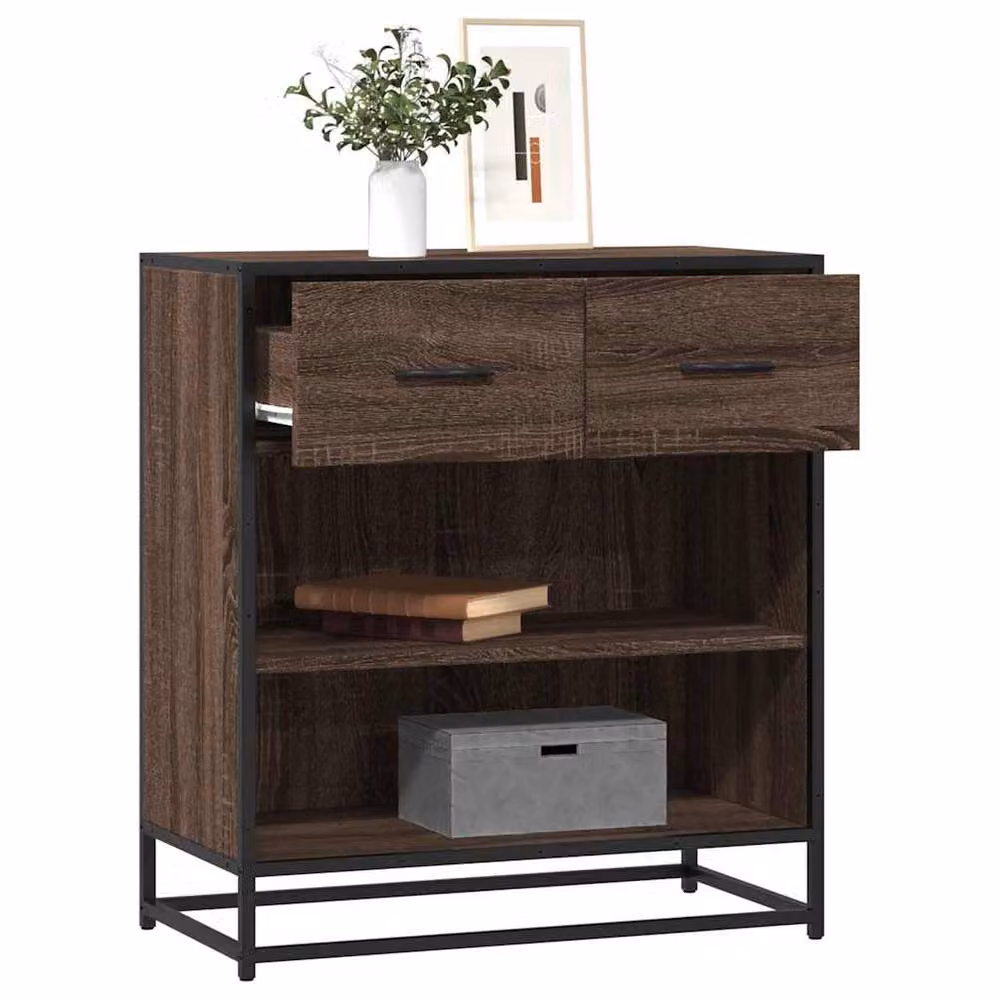 Berkfield Home Brown Oak Sideboard, W/D/H: 68 x 35 x 76 cm – 2