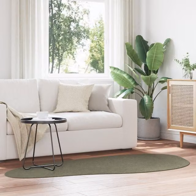 Berkfield Home HUARTE Rug, Forest Green and Multicolour, Short Pile, Washable, W: 100 cm, L: 200 cm